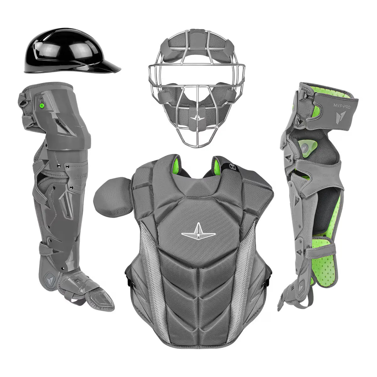 All-Star MVP-PRO Traditional Mask Baseball Catchers Gear Box Set