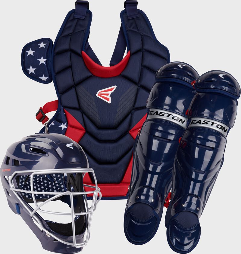 Easton Gametime Stars & Stripes Limited Edition Baseball Catchers Gear Box Set