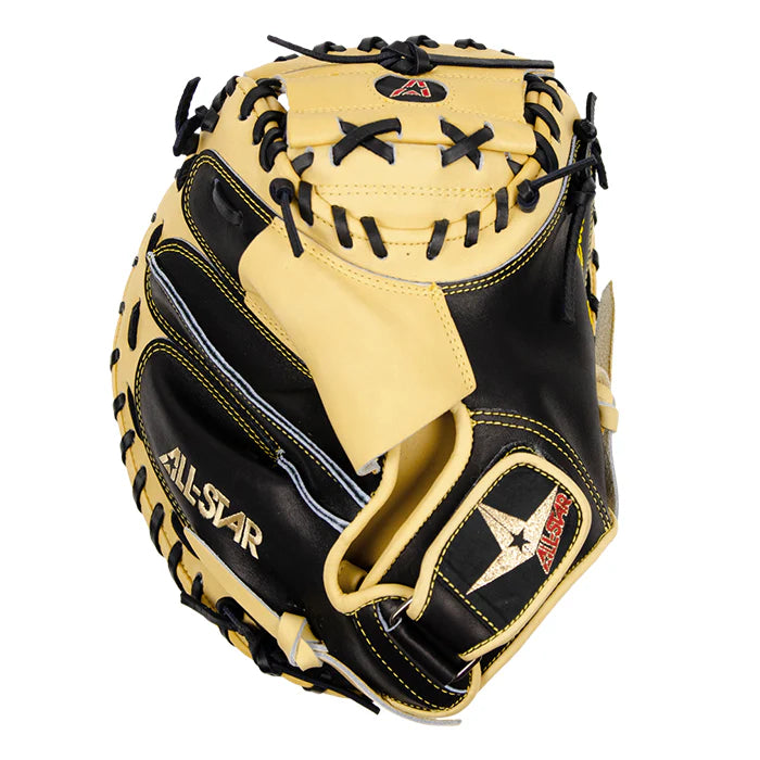 All-Star Pro Elite Baseball Catchers Mitt Glove - Black/Tan