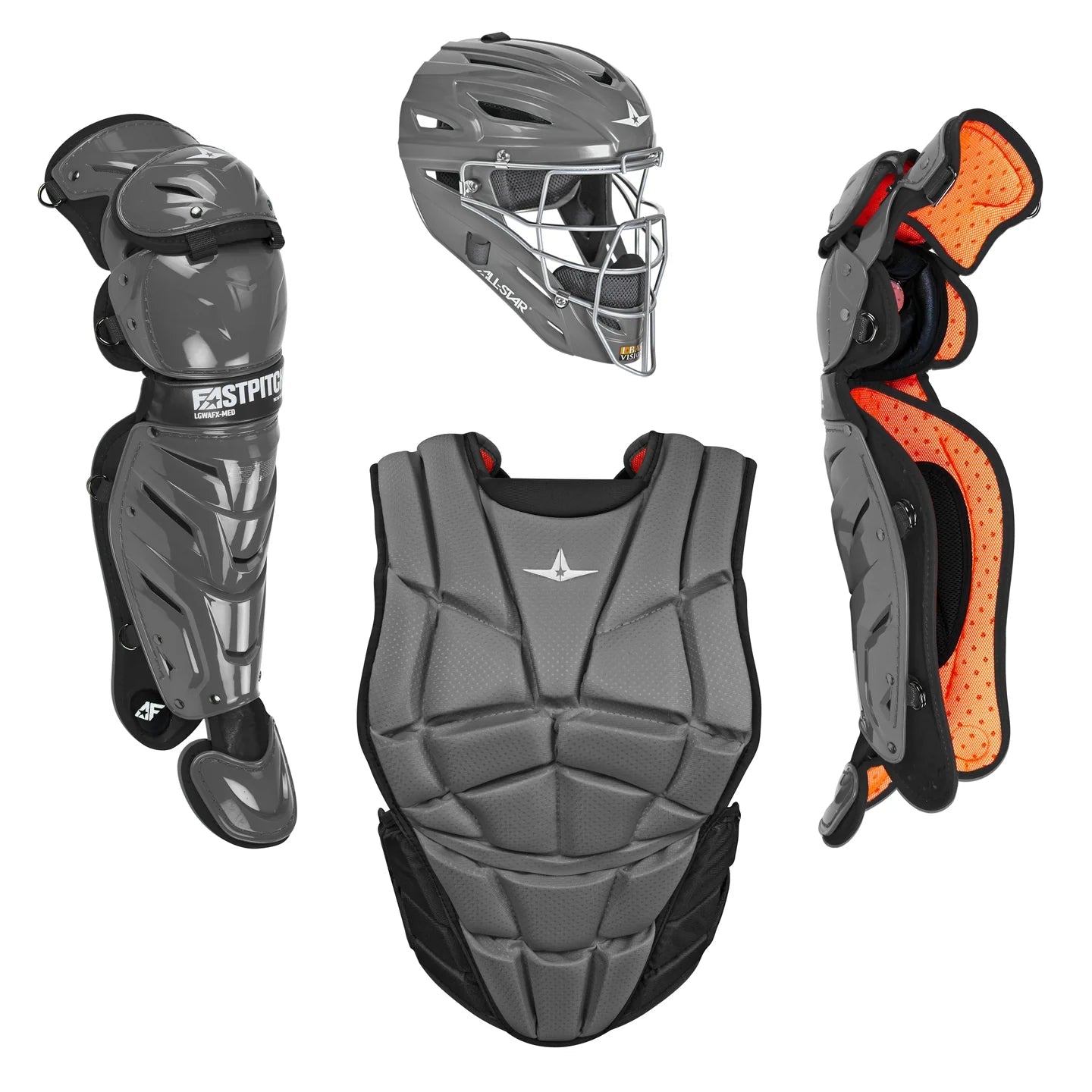 All-Star AFx Fastpitch Catchers Gear Set Kit - Game Ready Sports - CKW-AFX-LGE-GPH